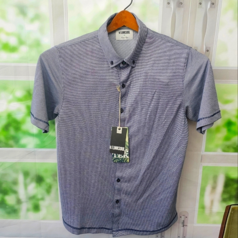 Linksou Polo Mens Dry-Tek Performance‎ Golf Short Sleeve Polo Shirt Size Small
